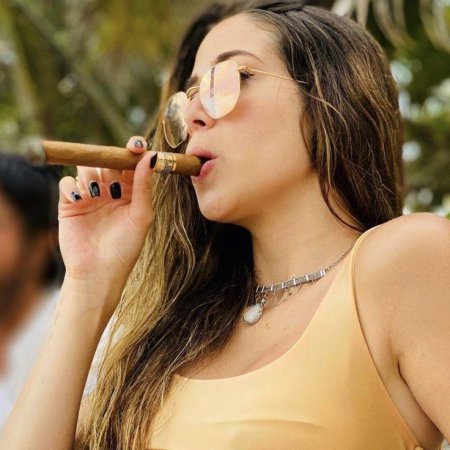 Cigar smoking lady
