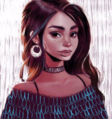 Озорная девушка арт