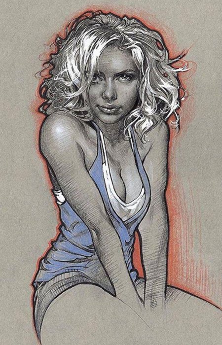 Скарлетт йоханссон портрет