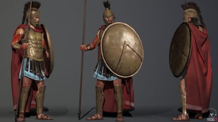 Воин древней греции гоплит