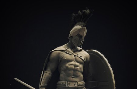 Спартанский гоплит статуя
