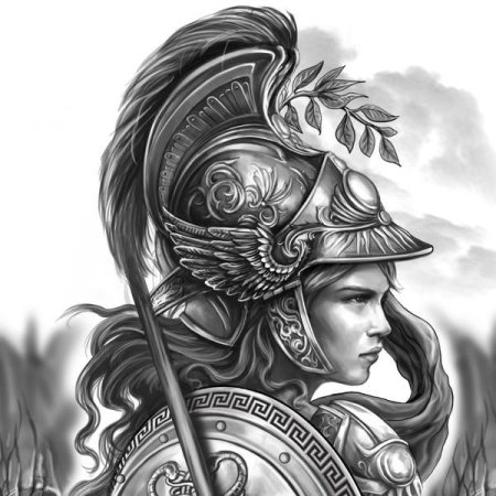 Богиня войны афина тату