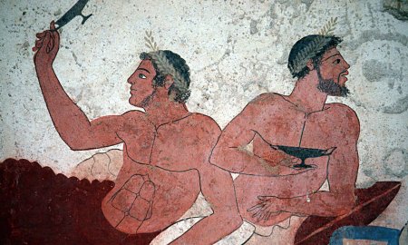 Фрески из гробницы ныряльщика