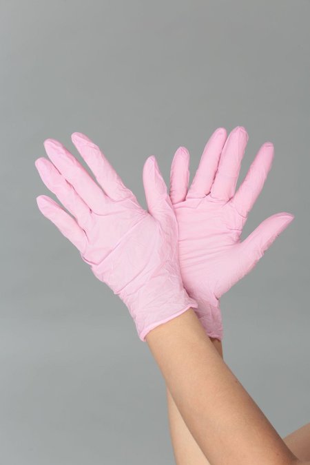 Перчатки нитриловые nitrimax розовые