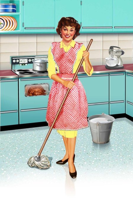 Домохозяйка уборка