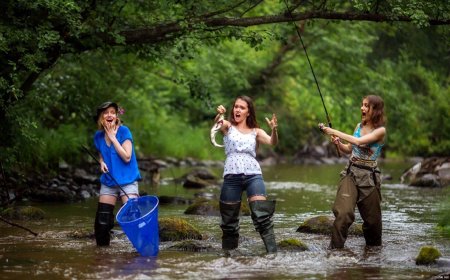 Девчонки на рыбалке