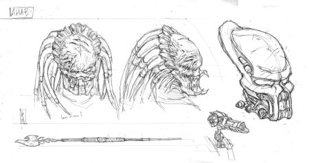 Хищник концепт арт avp2