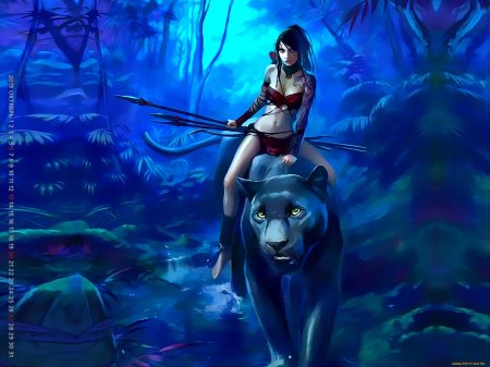 Девушка с пантерой