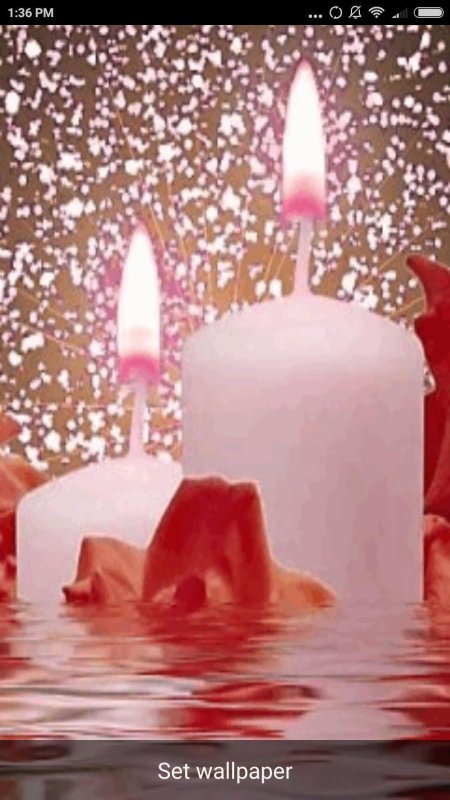 Ванна со свечами