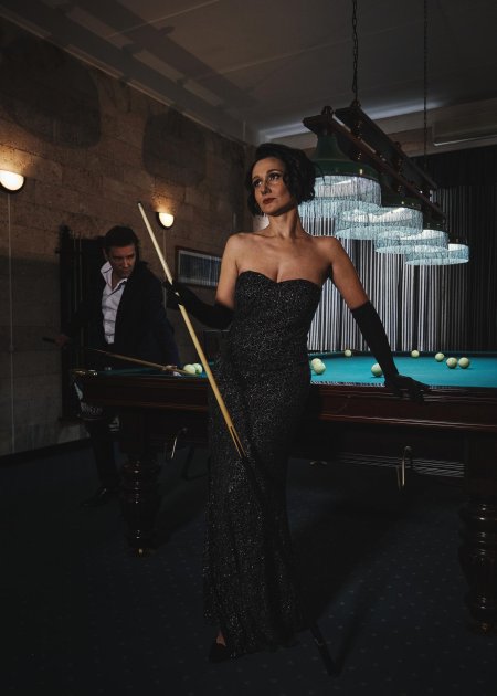 Фотосессия в бильярдной