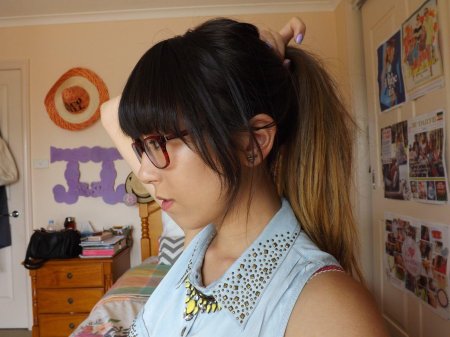 Хвост с длинной челкой