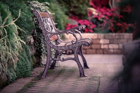 Cast iron garden bench