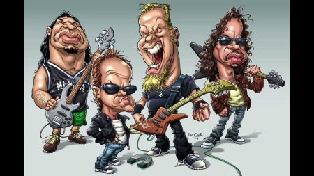 Карикатуры на рок группы