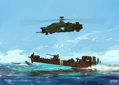 Летающие корабли арт дизельпанк