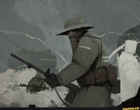 Дизельпанк арт солдат