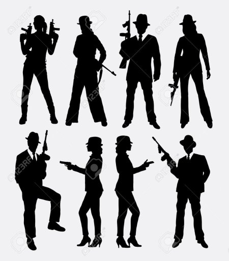 Силуэт гангстера