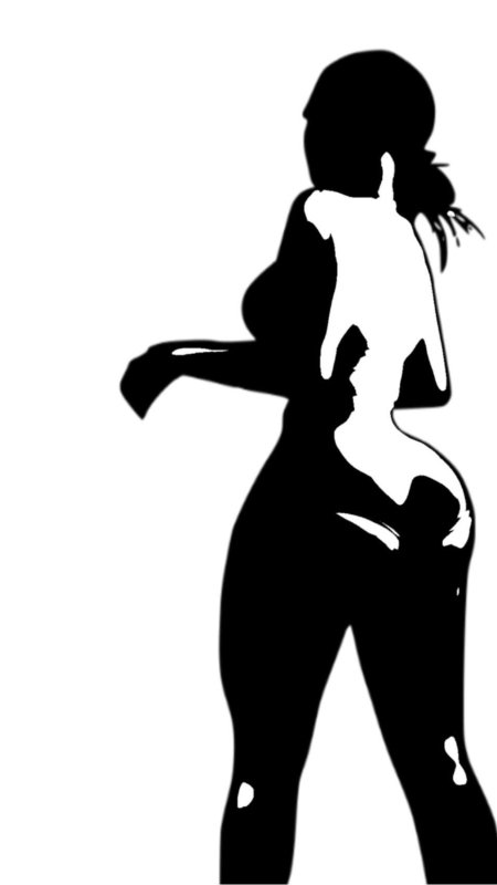 Силуэт фигуры девушки