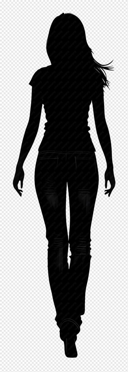 Силуэт человека женщины