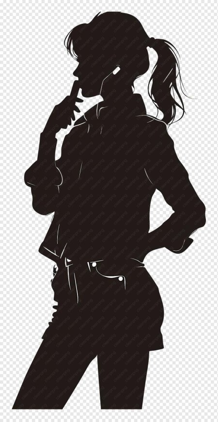 Силуэт женщины с сигаретой
