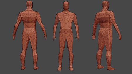 Низкополигональная модель человека