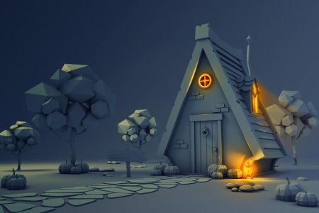 Блендер домик loy poly