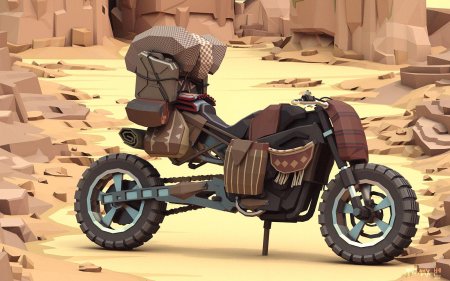 Мотоцикл лоу поли