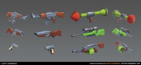 Низкополигональные модели оружия