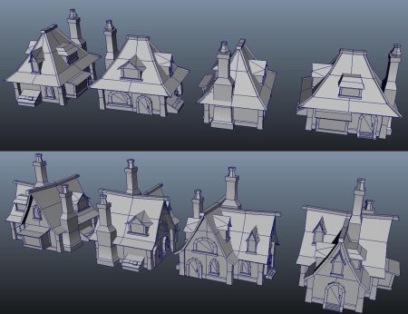 Референсы лоу поли дом