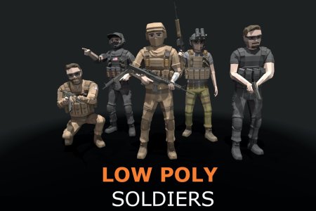 Low poly солдат