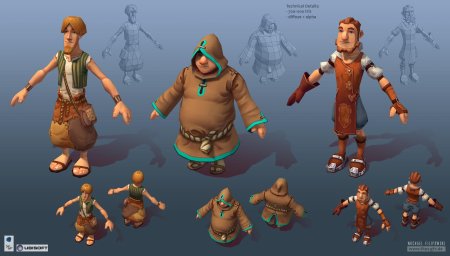 Лоу поли 3д персонаж пират