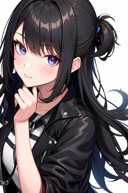 Аниме девушка с черными волосами