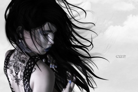 Девушка с черными волосами