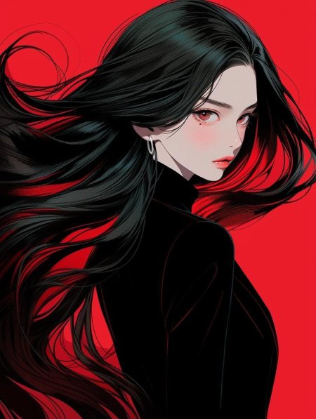 Красивая аниме девушка