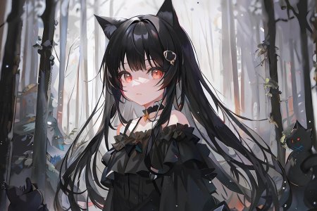 Аниме черные волосы