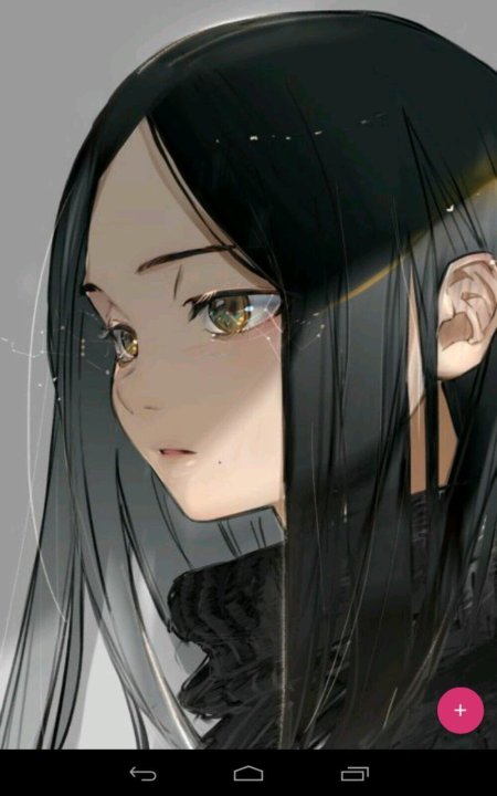 Аниме девушка с черными волосами