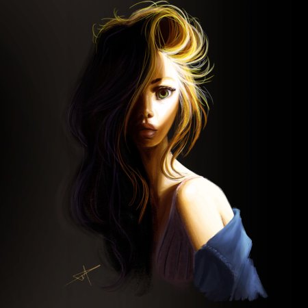 Арт красивая девушка