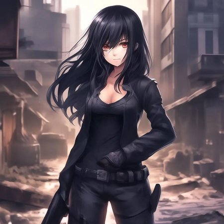 Аниме девушка с оружием