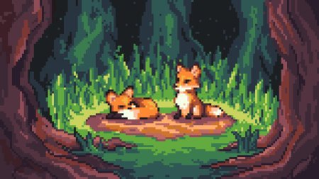 Пиксельный лис