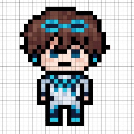 Рисунки по клеточкам лололошка