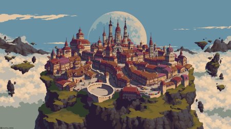 Замок пиксель арт