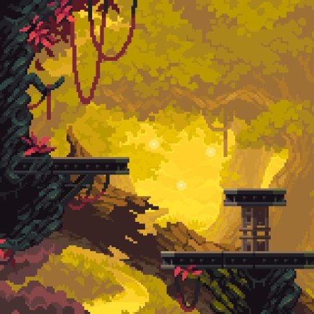 Пиксель арт пейзаж