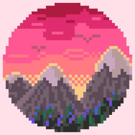 Пиксельные горы