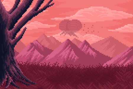 Пиксельный пейзаж