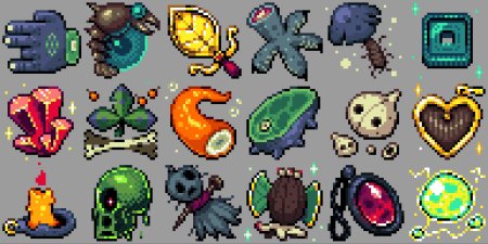 Пиксельные предметы