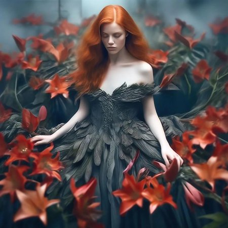 Красивая рыжая девушка