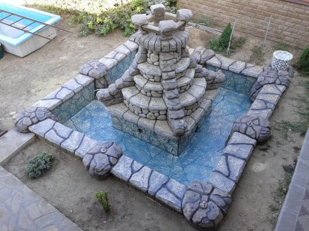 Фонтан из цемента