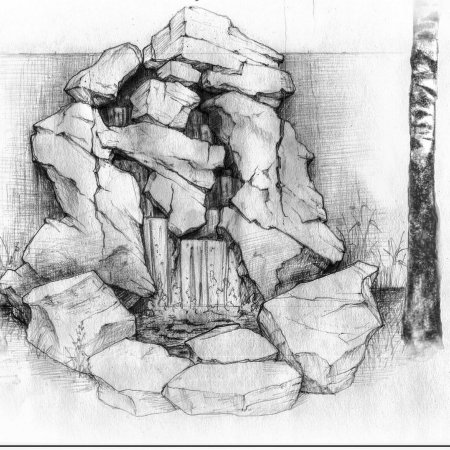 Артбетон грот водопад эскизы
