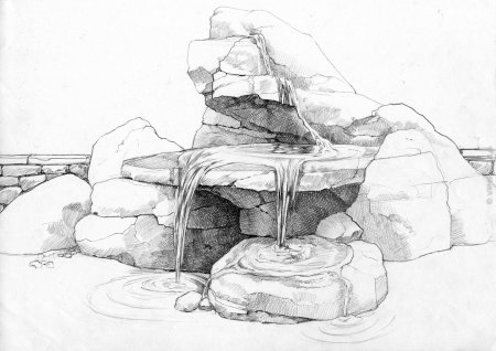 Водопад из артбетона