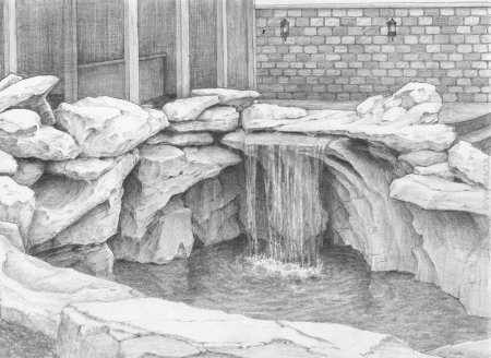 Артбетон грот водопад