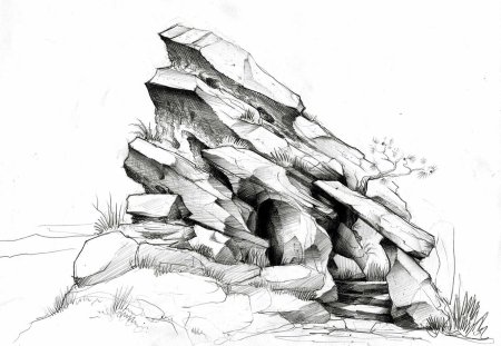 Артбетон грот водопад эскизы